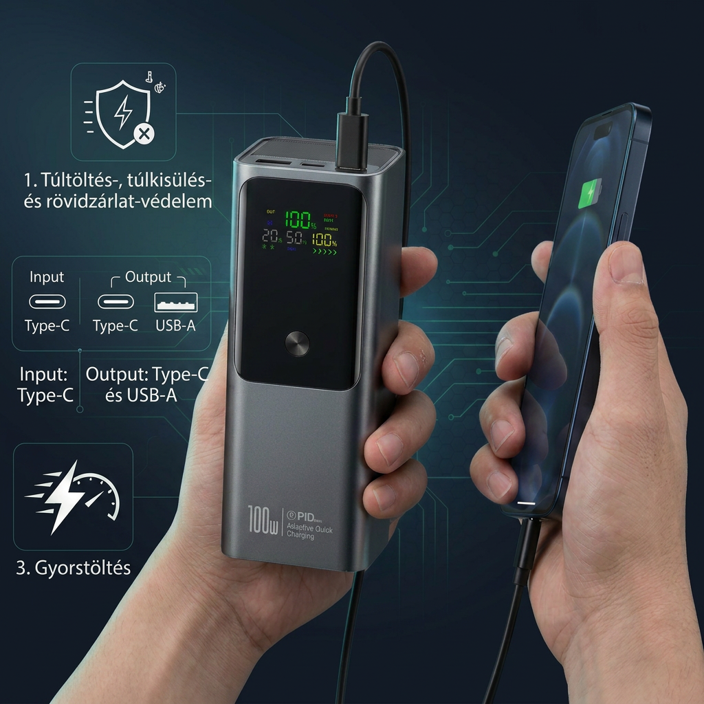Power bank 20000 mAh UNIVERZÁLIS kompatibilitás